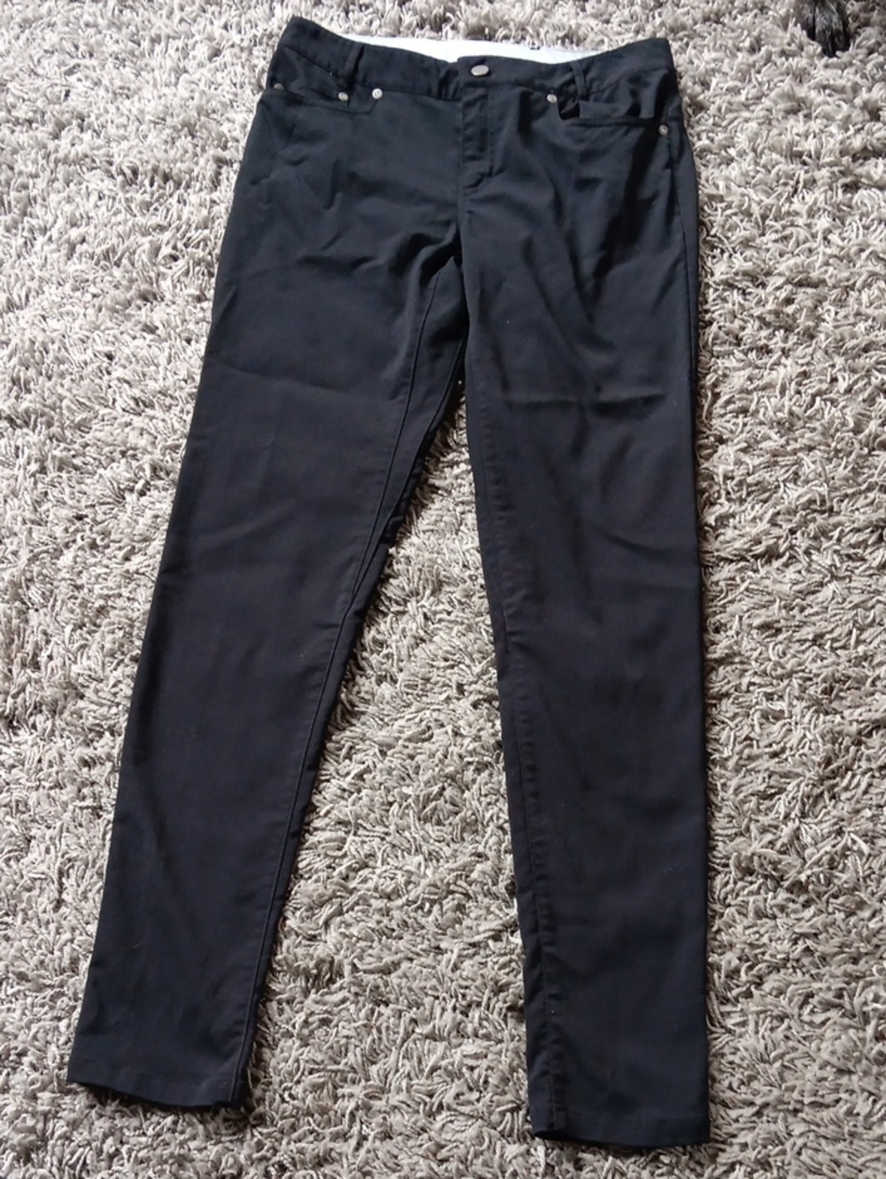 Ourlier Black Slim Stretch Pants